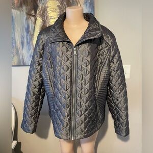 Marc New York Andrew Marc women's quilted jacket in diamond gray woman XXL